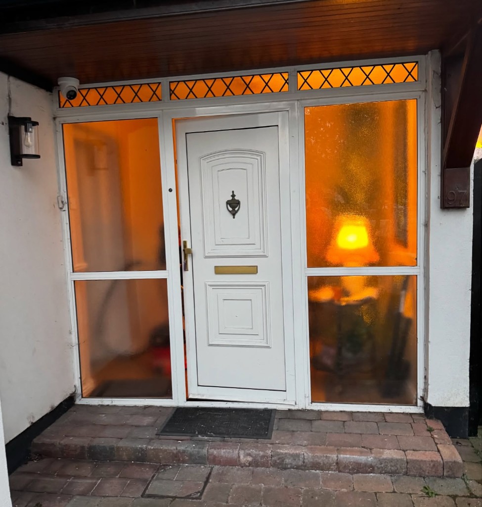 Before: old white door replaced by WOW Windows Dublin